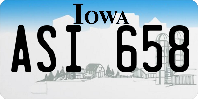 IA license plate ASI658