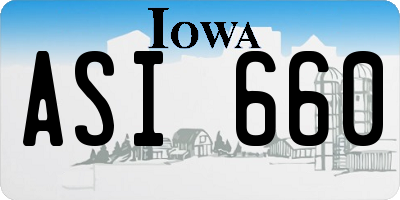 IA license plate ASI660