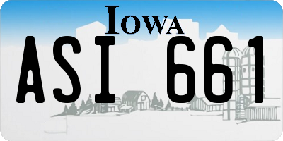 IA license plate ASI661