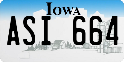 IA license plate ASI664