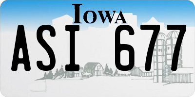 IA license plate ASI677