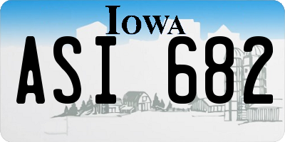 IA license plate ASI682