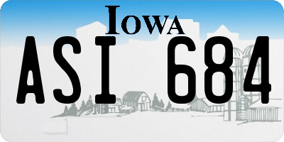 IA license plate ASI684