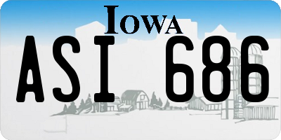 IA license plate ASI686