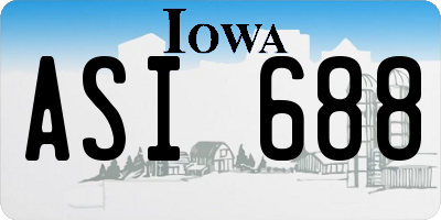 IA license plate ASI688