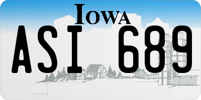IA license plate ASI689