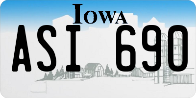 IA license plate ASI690