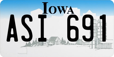 IA license plate ASI691