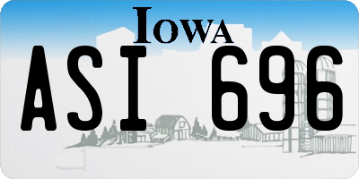 IA license plate ASI696