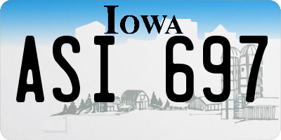 IA license plate ASI697