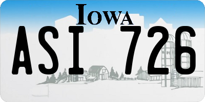 IA license plate ASI726