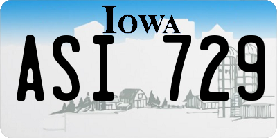 IA license plate ASI729