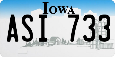 IA license plate ASI733