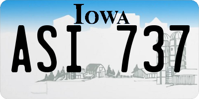 IA license plate ASI737