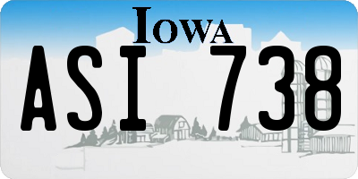 IA license plate ASI738
