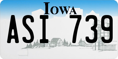 IA license plate ASI739