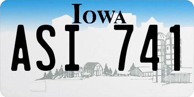 IA license plate ASI741