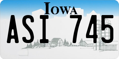 IA license plate ASI745