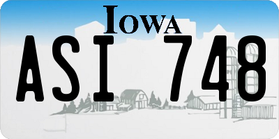 IA license plate ASI748