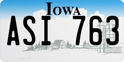 IA license plate ASI763