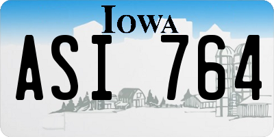 IA license plate ASI764