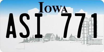 IA license plate ASI771