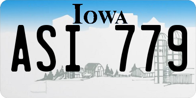 IA license plate ASI779