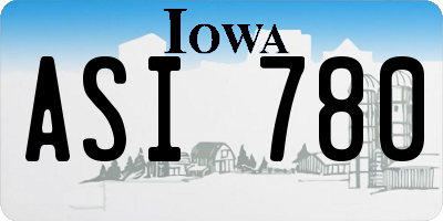 IA license plate ASI780