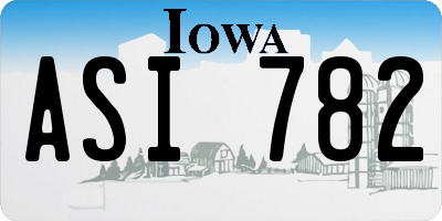 IA license plate ASI782