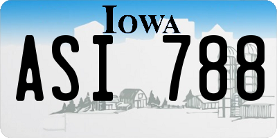 IA license plate ASI788