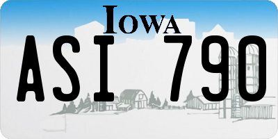 IA license plate ASI790