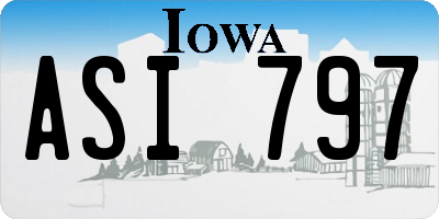 IA license plate ASI797