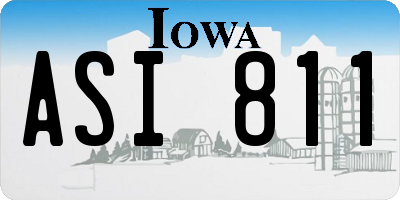 IA license plate ASI811