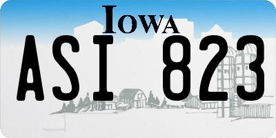 IA license plate ASI823