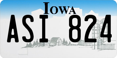 IA license plate ASI824