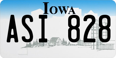 IA license plate ASI828