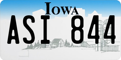 IA license plate ASI844