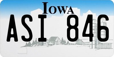 IA license plate ASI846