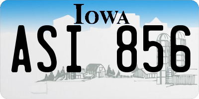 IA license plate ASI856