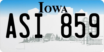 IA license plate ASI859