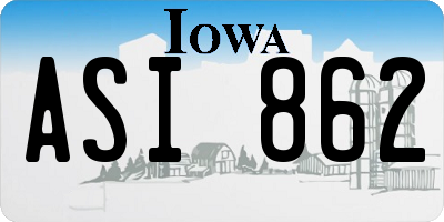 IA license plate ASI862