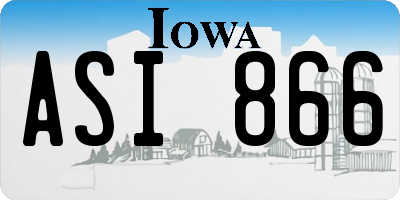 IA license plate ASI866