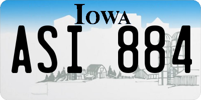 IA license plate ASI884
