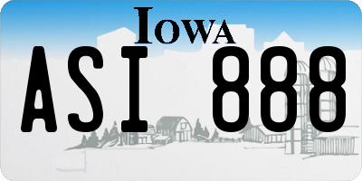 IA license plate ASI888