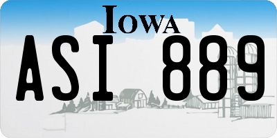 IA license plate ASI889