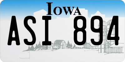 IA license plate ASI894