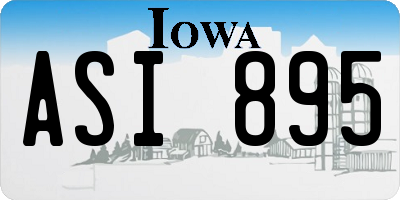 IA license plate ASI895