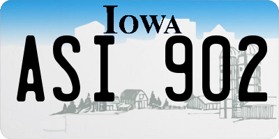 IA license plate ASI902