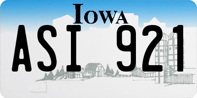 IA license plate ASI921