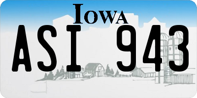 IA license plate ASI943